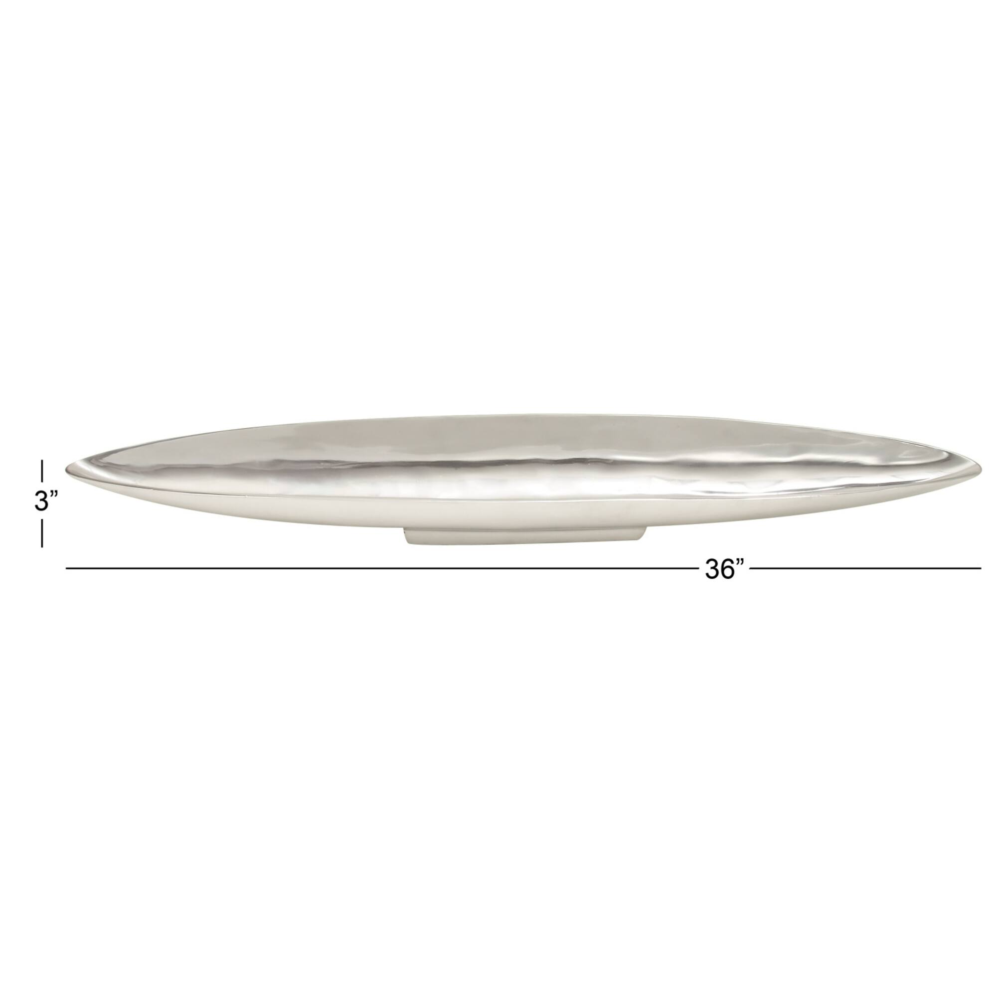 36" Silver Aluminum Modern Boat Tray